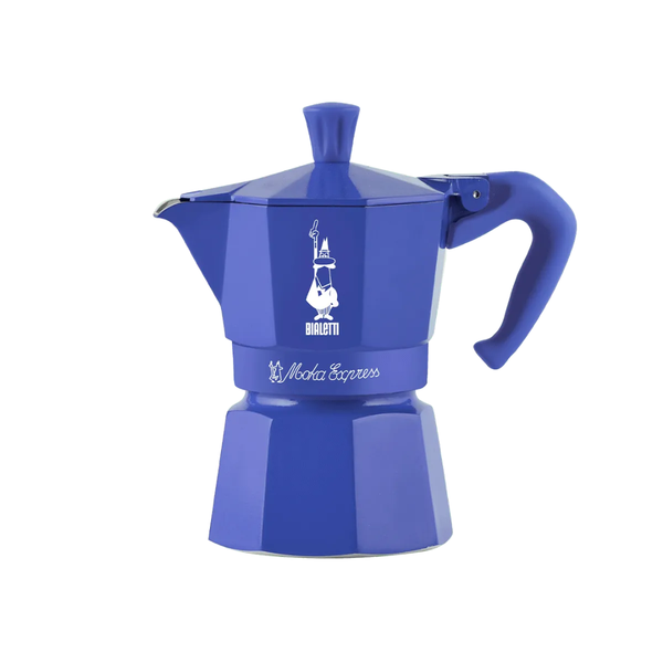 Bialetti Fruit Collection Moka Express 3-Cup Stovetop Espresso Maker, Deep Blue