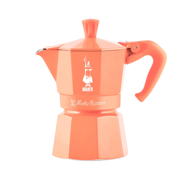 Bialetti Fruit Collection Moka Express 3-Cup Stovetop Espresso Maker, Orange
