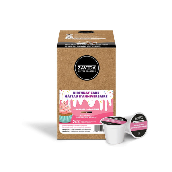 Zavida Birthday Cake Single Serve Coffee 24 Pack