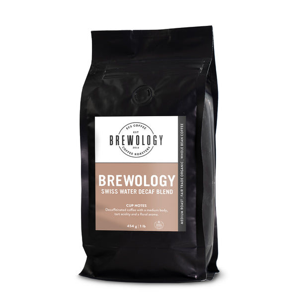 Brewology Blend Swiss Water Decaf FTO Whole Bean Coffee 1lb