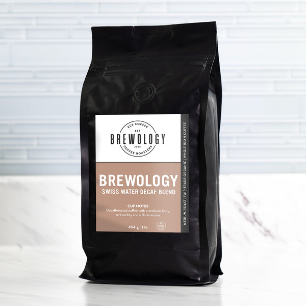 Brewology Blend Swiss Water Decaf FTO Whole Bean Coffee 1lb