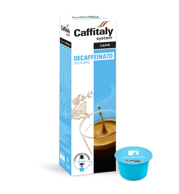 Caffitaly ecaffe Delicato Decaffeinato Espresso Capsules 10 Count
