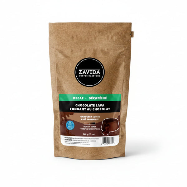 Zavida Decaf Chocolate Lava Whole Bean Flavoured Coffee, 12oz