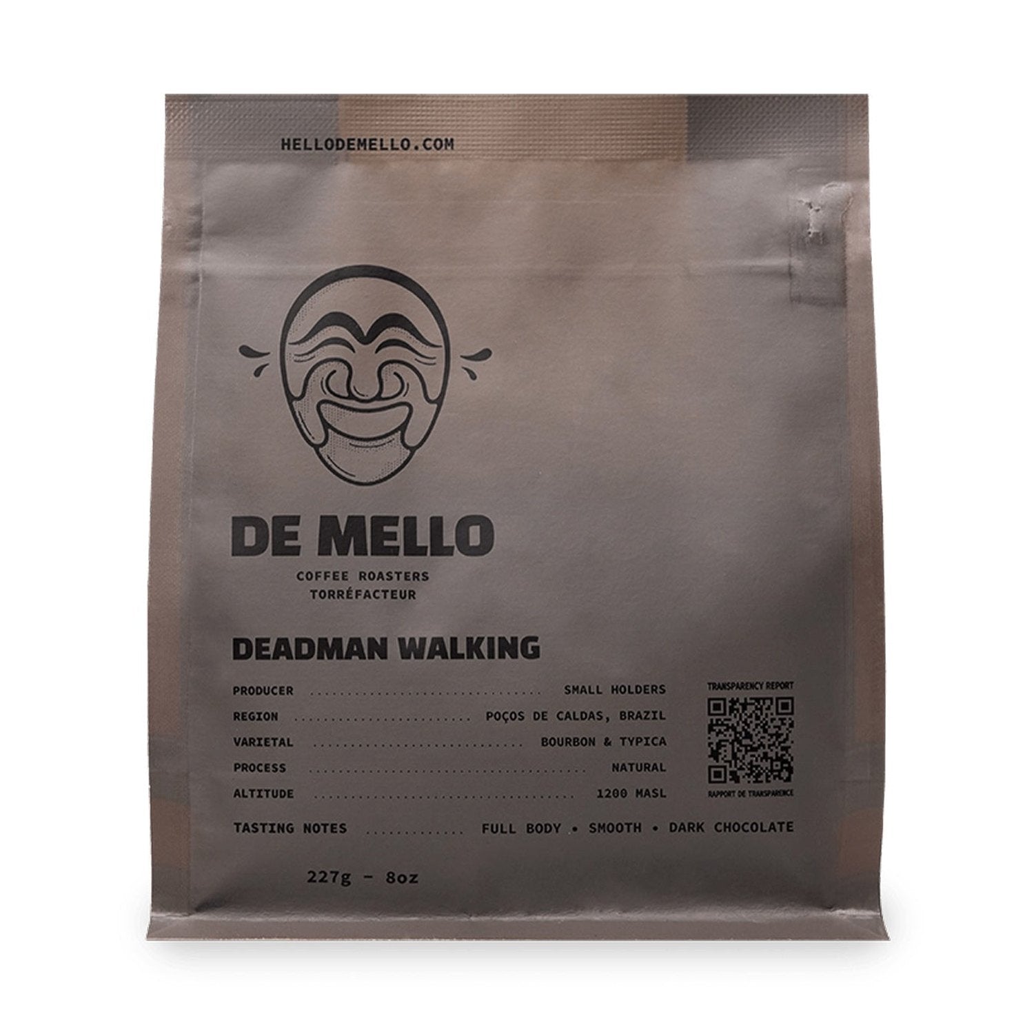 De Mello Deadman Walking Whole Bean Coffee, 227 g