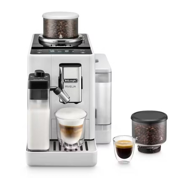 Delonghi Rivelia Automatic Espresso Machine with LatteCrema, White #EXAM44055W