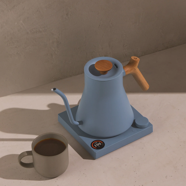 Fellow EKG Pro Pour Over Kettle, Hazy Blue With Maple Handle