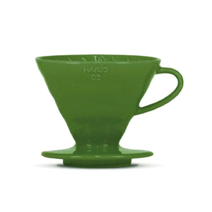 Hario V60-02 Ceramic Coffee Dripper, Dark Green