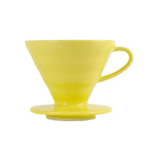 Hario V60-02 Ceramic Coffee Dripper, Lemon Yellow