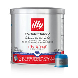 illy Classico Lungo Medium iper Espresso Capsules, 21 pack