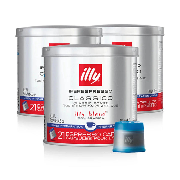 illy Classico Lungo Medium iper Espresso Capsules, 21 pack