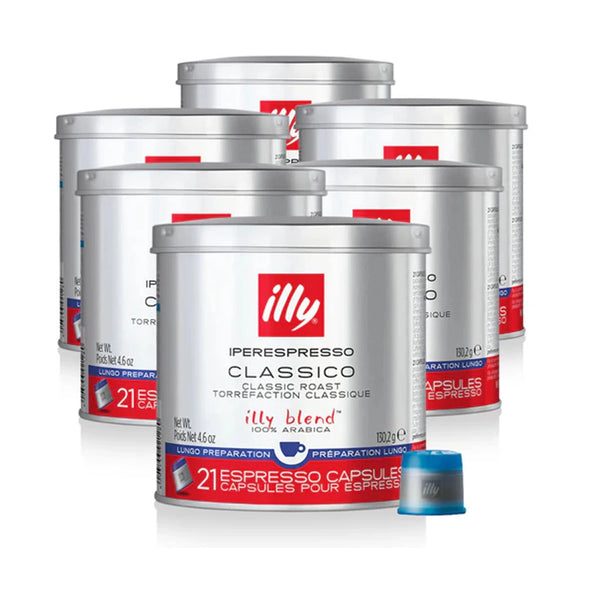 illy Classico Lungo Medium iper Espresso Capsules, 21 pack