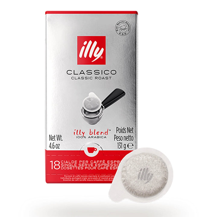illy Classico Medium Roast Espresso E.S.E Pods, 18 Pack
