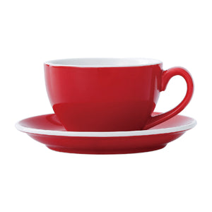 I.XXI Latte Mug with Saucer 220ml, Red