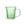 I.XXI Double Wall Green Wave Glass Coffee Cup with Handle, 250ml