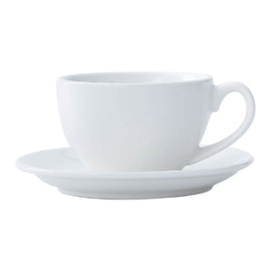 I.XXI Ceramic Latte Mug with Saucer 350ml, White