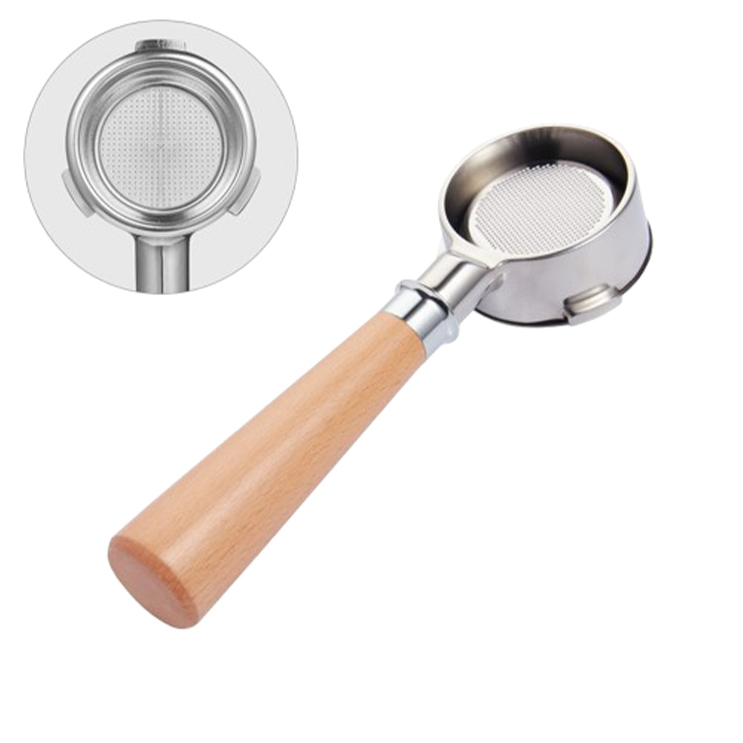 Bottomless Portafilter Breville Compatible 54mm Beechwood