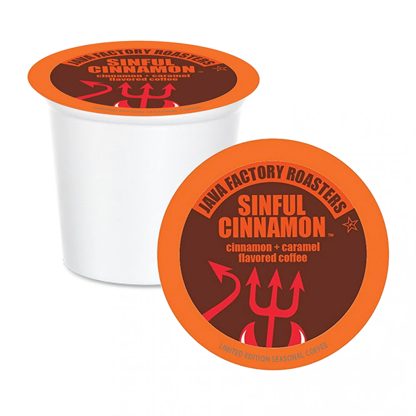Java Factory Roasters Sinful Cinnamon Single Serve Coffee, 12 Pack