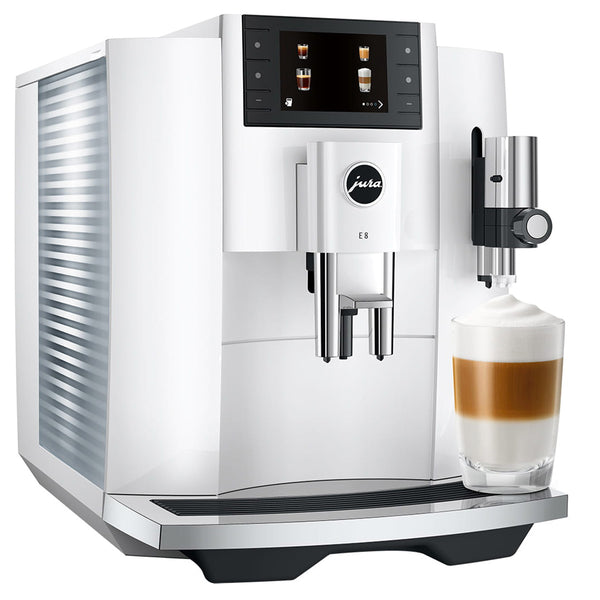 Jura E8 Automatic Espresso Machine, Piano White #15683