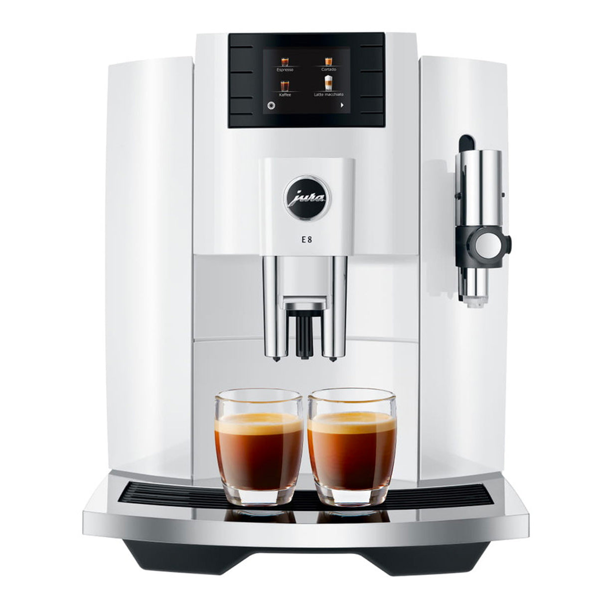 JURA E8 Black Superautomatic Coffee Machine  15400 2 yrs Warranty - Espresso  Machine Experts