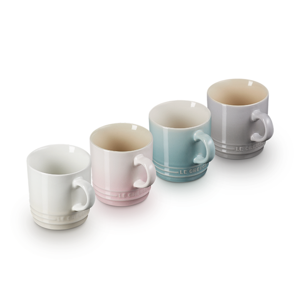 Le Creuset Stoneware Cappuccino Cups Calm Collection, Set of 4