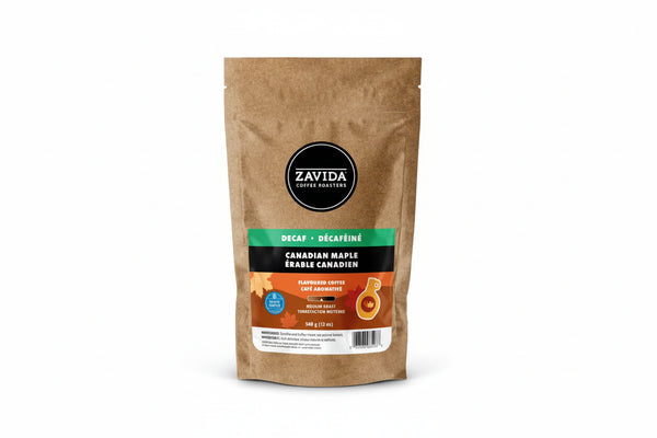 Zavida Decaf Canadian Maple Whole Bean Flavoured Coffee, 12oz