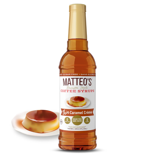 Matteo's Sugar Free Caramel Crème Syrup, 750ml