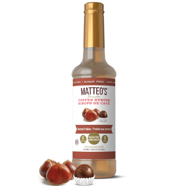 Sirop de praliné aux châtaignes sans sucre de Matteo, 750 ml