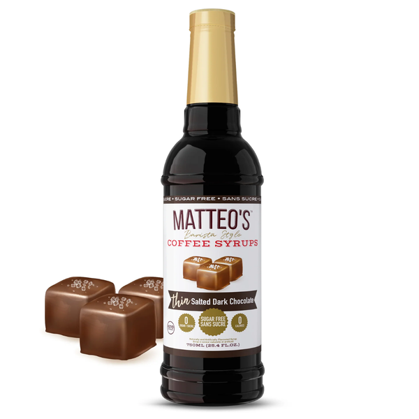 Matteo's Sugar Free Salted Dark Chocolate Syrup, 750ml