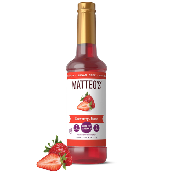 Matteo's Sugar Free Strawberry Syrup, 750ml