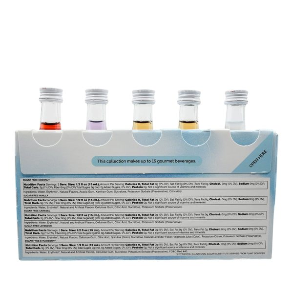 Monin Sugar Free Flavour Collection, 5 Pack