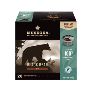 Muskoka Roastery Coffee Co. Black Bear Single Serve Coffee 20 Pack