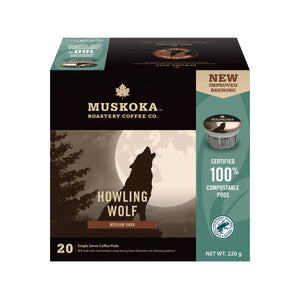 Muskoka Roastery Coffee Co. Howling Wolf Single Serve Coffee 20 Pack