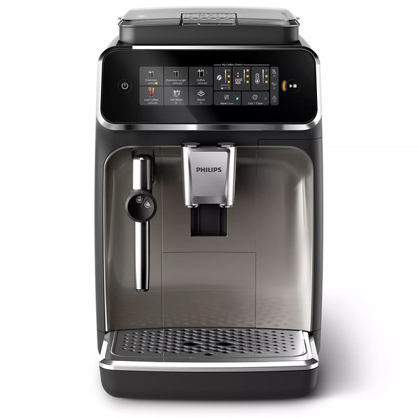 Philips 3300 LatteGo Series Super Automatic Espresso Machine, Black & Chrome #EP3326/90