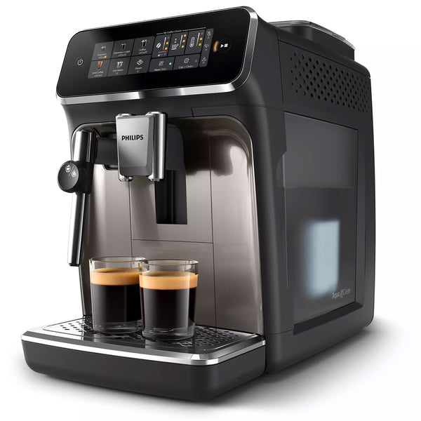 Philips 3300 LatteGo Series Super Automatic Espresso Machine, Black & Chrome #EP3326/90