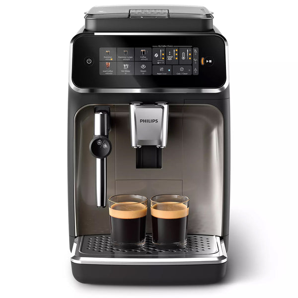 Philips 3300 LatteGo Series Super Automatic Espresso Machine, Black & Chrome #EP3326/90