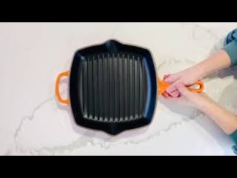 Le Creuset Signature Square Iron Handle Grill Skillet - Cerise