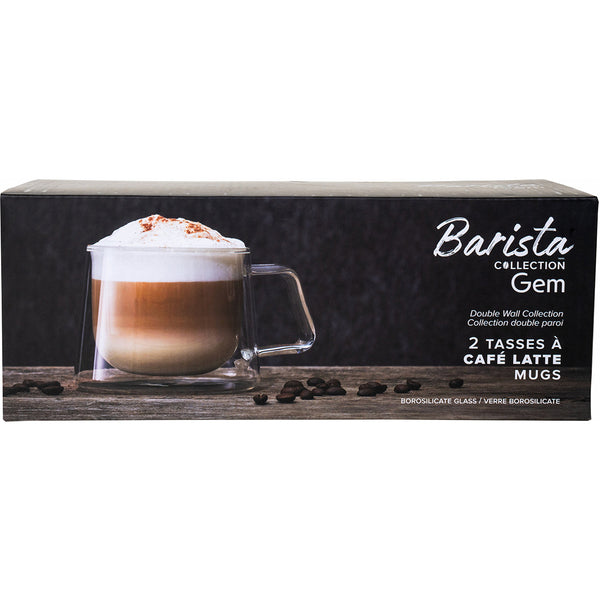 Safdie Barista Gem 380ml Caffé Latte Mugs, Set of 2