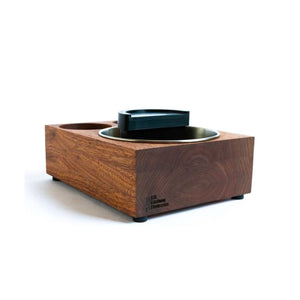 Saint Anthony Industries The Bloc Espresso Knock Box and Tamp Station, Walnut