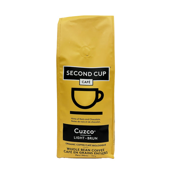 Second Cup Cuzco RFA Organic Whole Bean Coffee, 312 g