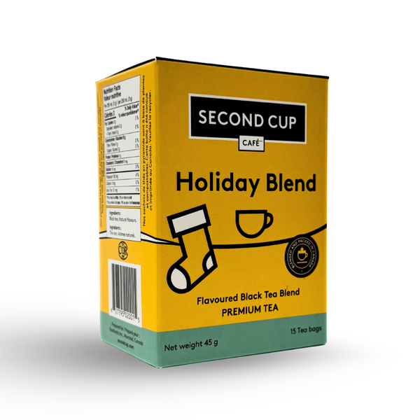 Second Cup Holiday Blend Filterbag Tea, 15 Pack