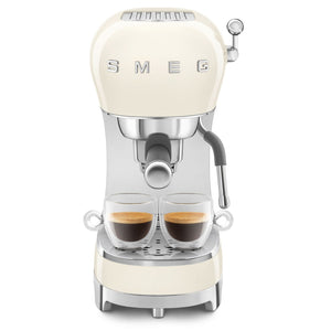 Smeg Manual Espresso Coffee Machine #ECF02CRUS - Cream