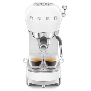 Smeg Manual Espresso Coffee Machine #ECF02WHUS - White