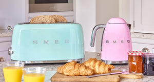 Smeg Green Toaster & Pink Kettle Pair