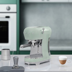 Smeg Manual Espresso Coffee Machine #ECF02PGUS - Pastel Green