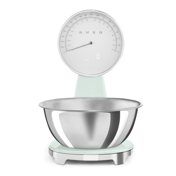 Smeg Analog and Digital Kitchen Scale, Pastel Green #KSF01PGWW