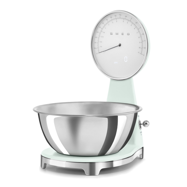 Smeg Analog and Digital Kitchen Scale, Pastel Green #KSF01PGWW
