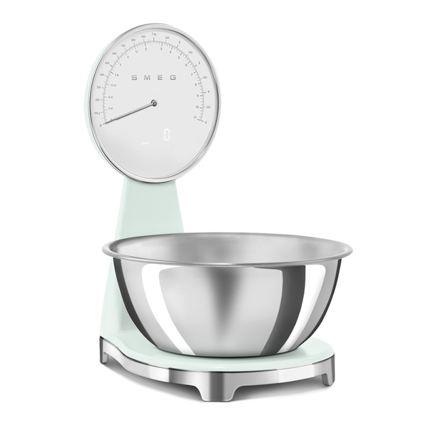 Smeg Analog and Digital Kitchen Scale, Pastel Green #KSF01PGWW