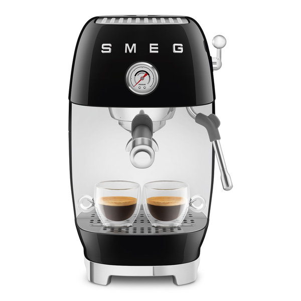 Smeg Manual Espresso Coffee Machine With Cold Brew, Black #ECF03BLUS