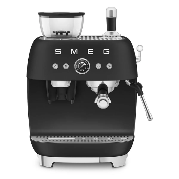 SMEG Manual Espresso Machine, Matte Black #EGF03BLMUS