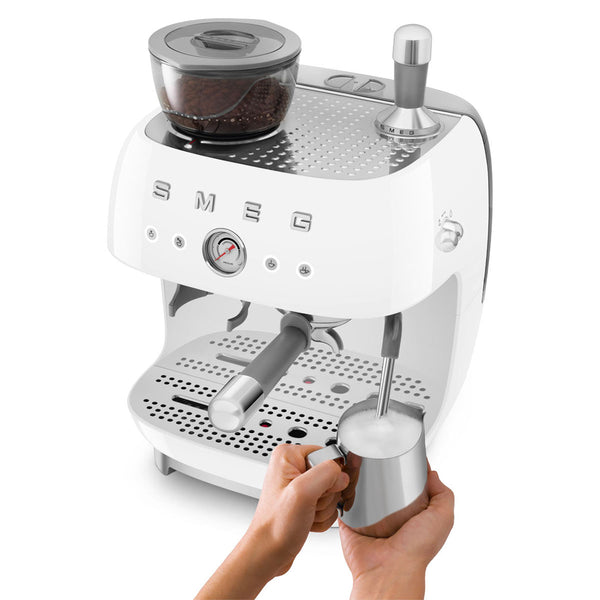SMEG Manual Espresso Machine, White #EGF03WHEU